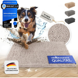 SANDERS Luxury Entrance Mat - Non-Slip, Machine Washable Doormat - 24'x36' - for Indoor Use, Pets, Entryway, Hallway, Camping - Grey