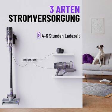 Бездротовий пилосос Noaton Akku 50000Pa з LED-дисплеєм та HEPA-фільтром для твердих поверхонь, килимів та шерсті тварин (AVC600)