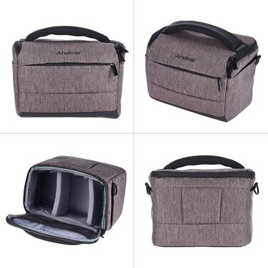 Сумка для камери Andoer: для Canon, Nikon, Sony, Fujifilm, Olympus, Panasonic (1 камера + 2 об'єктиви + аксесуари)