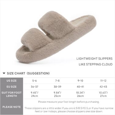 Жіночі домашні тапочки Chantomoo з піною Memory Foam - м'які, зручні, з штучного хутра, відкриті, з двома ремінцями, трендовий подарунок, 40/41 EU, світло-коричневі