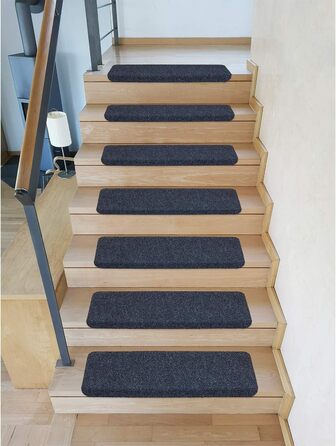 Ramon Rectangular Step Mats by Kettelservice-Metzker - Blue Rubber Stair Treads (No Plastic Corners)