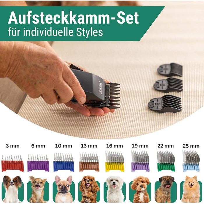 Машинка для стрижки собак Agrarzone Edition Wahl 1400 з набором гребінців - тиха професійна машинка Moser для маленьких собак, як Йоркширський тер'єр, ергономічна та довговічна