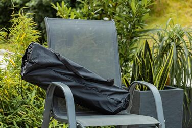 Ондіс24 Складаний столик для кемпінгу, саду та пікніків з алюмінію, 57,5 x 59 x 57 см, 50 кг, Антрацит