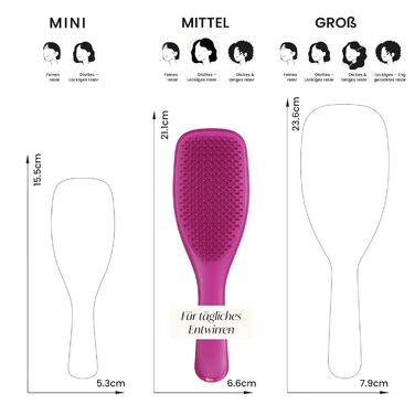 Тізер Tangle Teezer Ultimate Detangler – Щітка для розчісування мокрого та сухого волосся. Розплутує всі типи волосся, зменшує ламкість та видаляє ковтуни. Чорний (Electric Raspberry)