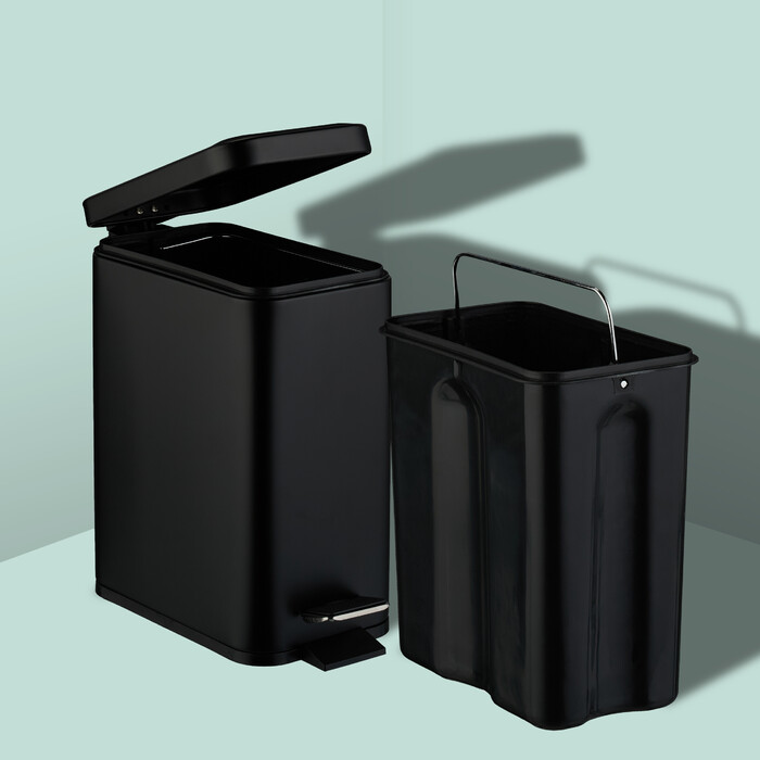 Relaxdays 5 l Waste Bin Softclose