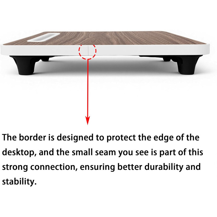 Стіл для ноутбука в ліжко, Laptoptisch для роботи та відпочинку, регульований піднос для ноутбука (48x30 см, коричневий)