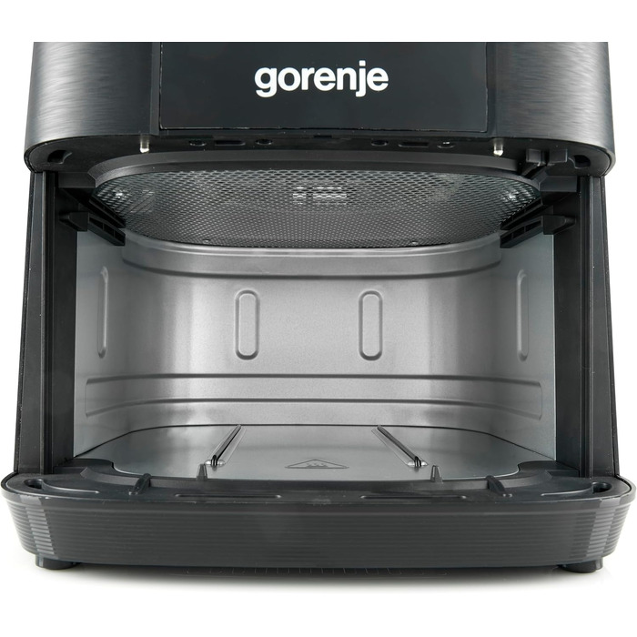 Аерофритюрниця Gorenje AF1350DWB, 1350 Вт, чаша 5.4 л з вікном, 8 автоматичних програм, антипригарне покриття, LED-дисплей, чорна