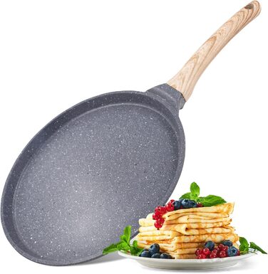 Сковорода для млинців Joeji's Kitchen 26 см з антипригарним покриттям – підходить для індукційних плит – для млинців, панкейків, яєць, омлетів, тави та роті