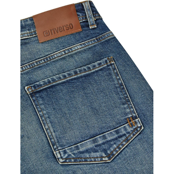 Чоловічі джинси Riverso RIVEddy Regular Fit, еластичні, блакитні/чорні, розміри 29-40, 36W/32L