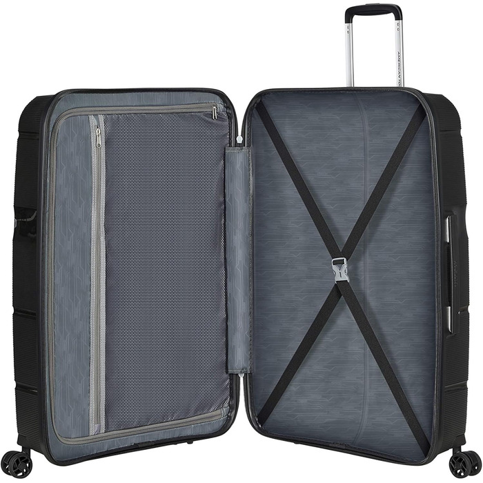 American Tourister Linex - Spinner L Suitcase, 76 cm, 102 L, (Black, L (76 cm - 102 L))