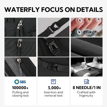 Сумка на плече WATERFLY Sling Rucksack для чоловіків і жінок, регульований ремінь, для прогулянок та подорожей