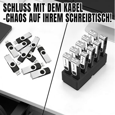 Організатор для USB-накопичувачів TATMOHIK: сумка-чохол для 10 USB-флешок, аксесуарів, USB-станція