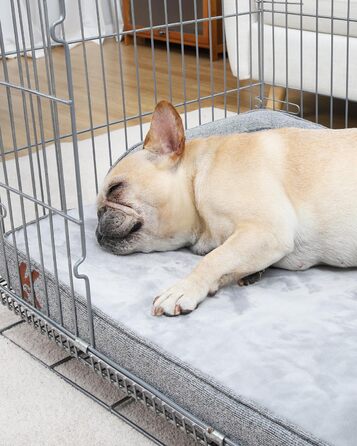 Ортопедичне ліжко для собак великих порід, корзина для собак знімний, що миється чохол, диван для собак водонепроникний з бортиком, антиковзаюча підкладка, 88x55x15 см (Сірий)