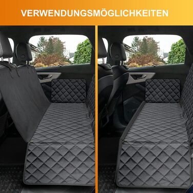 Водонепроникний килимок для собак у машину Basic Schutz Hund з боковими захистами – міцний захист для подорожей та транспортування (заднє сидіння)