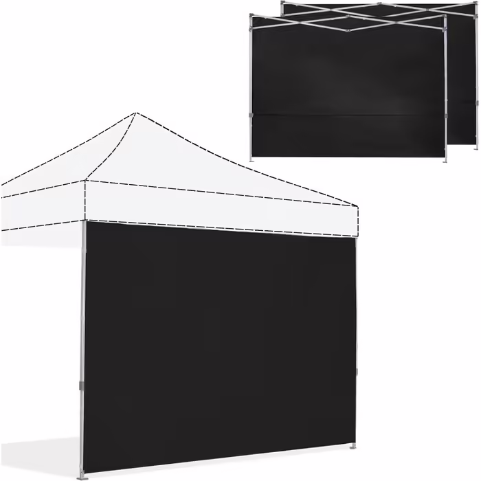 ABCCANOPY Instant Canopy SunWall 3 x 3 m, 3 pieces, side wall only, black