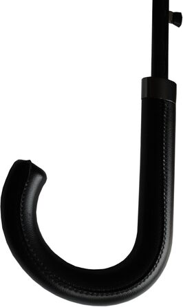 COLLAR AND CUFFS London Transparent Auto Open Windproof Umbrella - Fiberglass Reinforced Stock Umbrella for Men & Women - Black Trim - Non-Slip Grip
