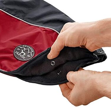 Hunter UPPSALA ALLROUNDER Dog Coat, 2-in-1, Detachable Fleece Lining, Water-Repellent, Size 50, Anthracite/Red 50 Anthracite/Red
