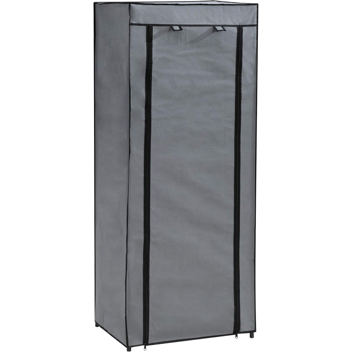 axentia 132891 Wardrobe, approx. 60 x 148 x 45 cm, Grey-black