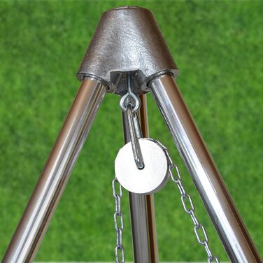 Three-legged swivel grill including 70 cm grill grate, made in Germany