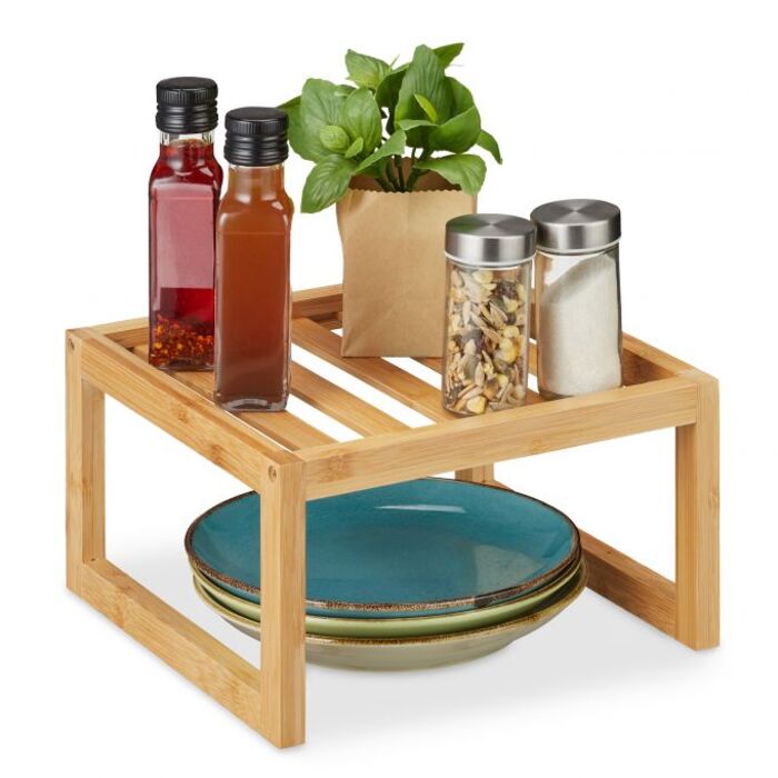 Relaxdays Bamboo Shelf Insert