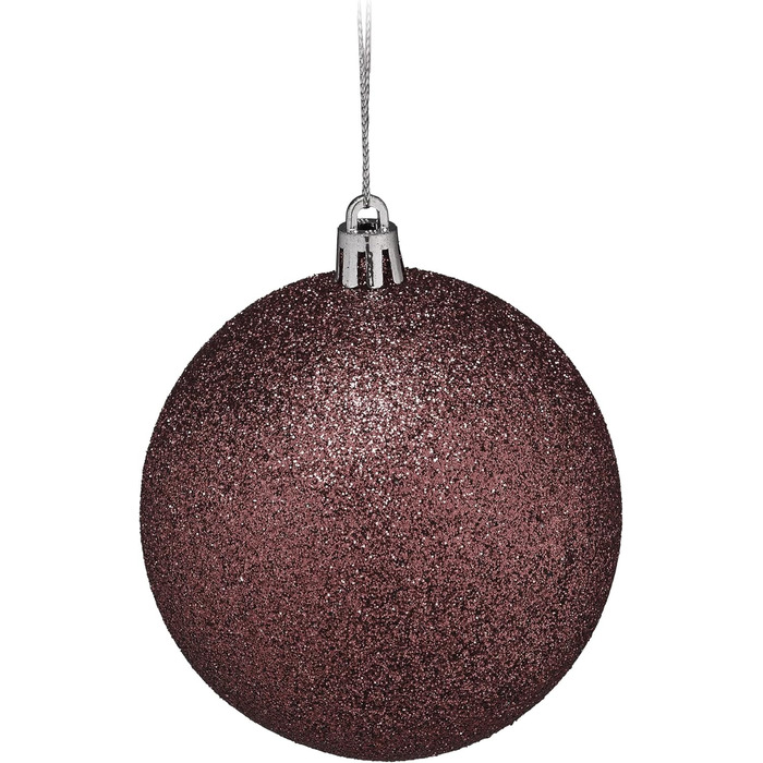 Набір прикрас для ялинки Relaxdays: 110 кульок, мішура та інше. Декоративні кульки для ялинки, коричневого кольору