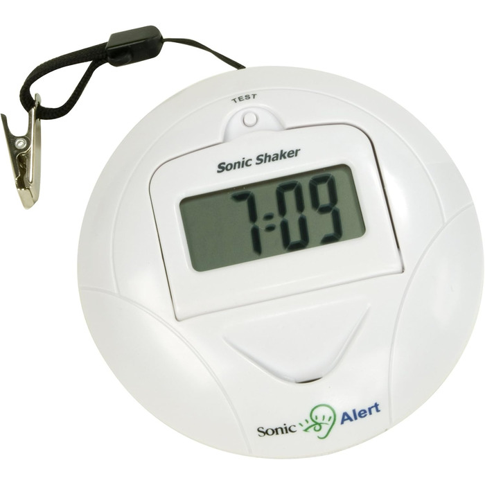 Geemarc SBP100 Portable Travel Alarm Clock with Extra Loud Alarm 70 dB + Vibration + Carrying Case