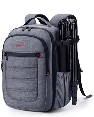 Водонепроникний рюкзак для фотографа Bagsmart для дзеркального фотоапарата з відділенням для ноутбука 15.6