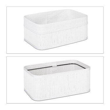 Relaxdays 3-Piece Bathroom Storage Basket Set