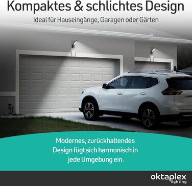 Зовнішнє вуличне освітлення Oktaplex Rio - настінний світильник, 10W, 750lm, 3000K, IP54, 230V, антрацит