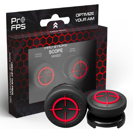 ProFPS Насадки на стіки для контролера PS5/PS4 – аксесуари для покращення точності прицілювання, геймерські накладки для кращого контролю, набір Scope (змішаний), для кіберспорту