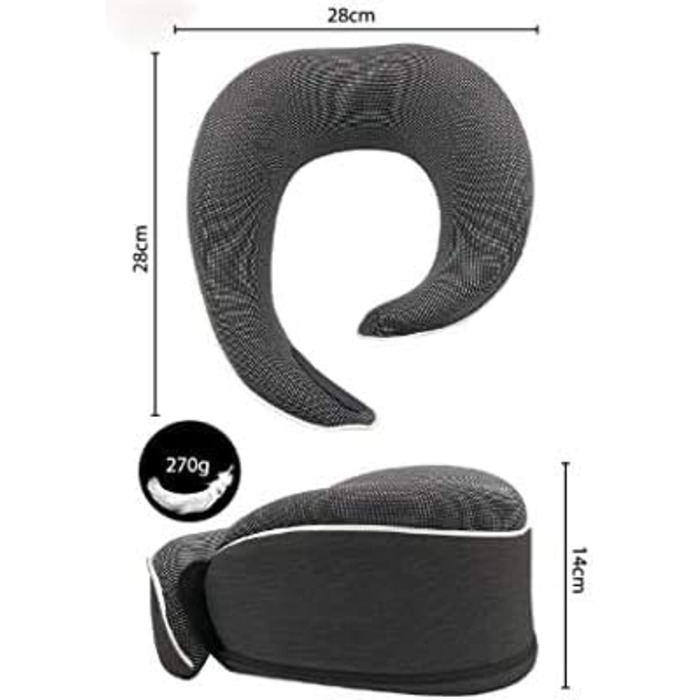KÖHAIR Neck Pillow supports your restful sleep after your hair transplant - Innovative Travel Pillow | Unbelievably small for relaxed travel by plane and car