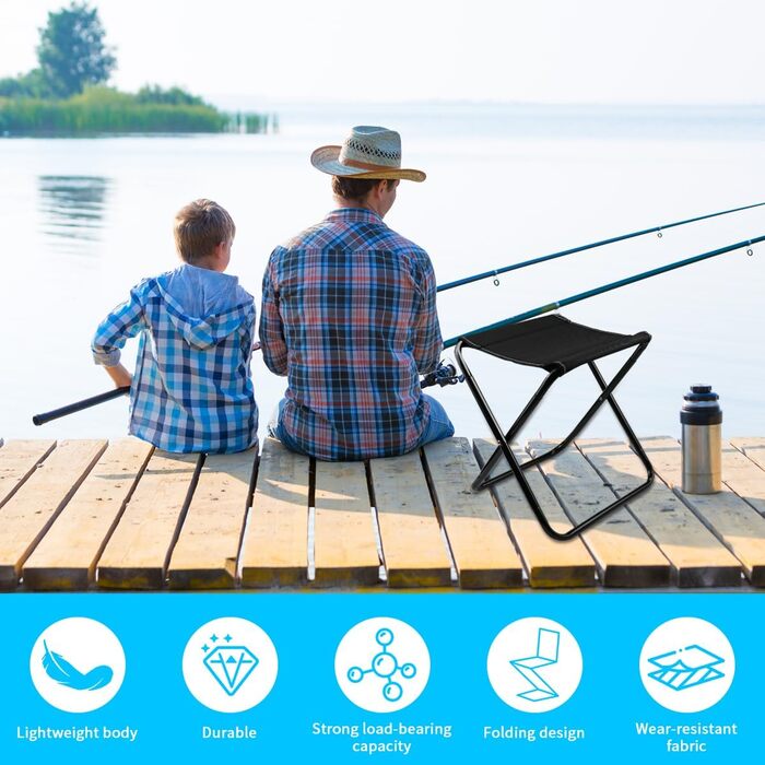 Розкладний туристичний стільчик для відпочинку на природі: кемпінг, риболовля, пікнік, пляж. З сумкою для зберігання