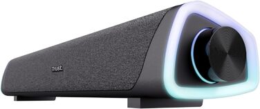 Комп'ютерна акустика Trust Orada USB 2.0, 12W (6W RMS), чорна, з AUX, для ПК, ноутбука, Mac (Саундбар)