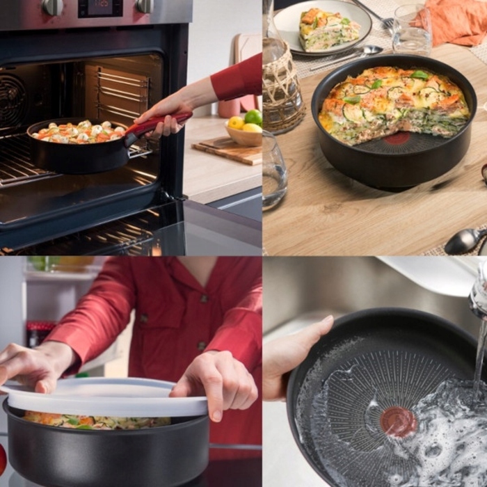 Набір сковорідок Tefal Ingenio So'Light (24/28 см), антипригарне покриття, 3 предмети