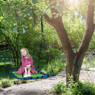 Relaxdays Square Hanging Nest Swing in Green