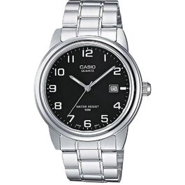 Годинник Casio для чоловіків MTP-1221A-1AVEG: аналоговий кварцовий годинник з нержавіючою сталею, чорний колір