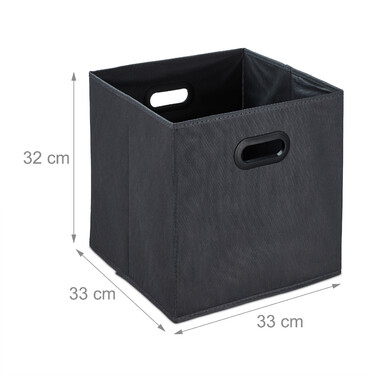 Relaxdays Storage Boxes Set of 4 in Anthracite