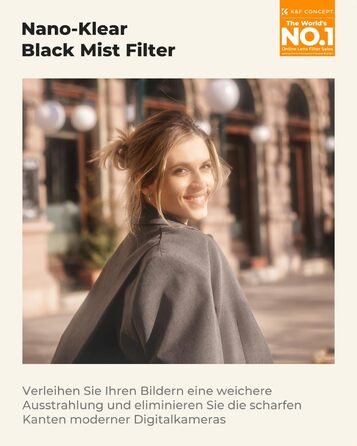 Фільтр K&F Concept 55mm Black Diffusion 1/2 для відео, портретів та блогу (K-серія)