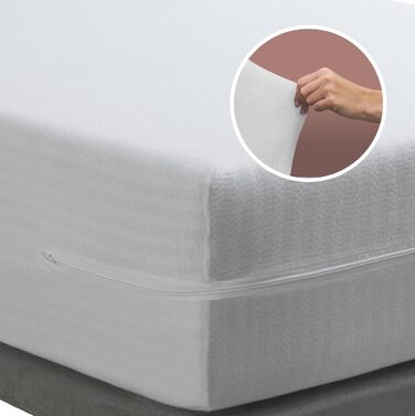 Tural - Extra elastic and durable mattress cover with zipper. Set of 2 single sizes 90 x 200 cm