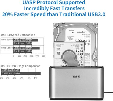 Док-станція SSK для HDD/SSD накопичувачів 2.5