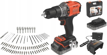 Акумуляторний дриль-шуруповерт Black & Decker BCD383D2XKA 18 В, 2 x 2 Аг