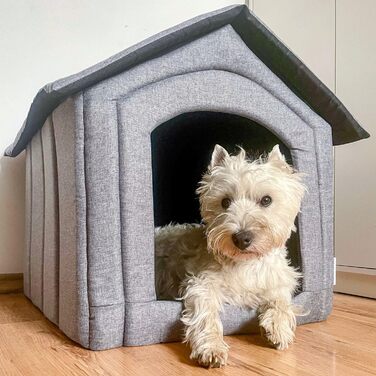 Кімната для собак, собача будка, складана з знімним дахом, ліжко для собак, котяче ліжко, ліжко для домашніх тварин, місце для сну, розмір XXL, сірий колір