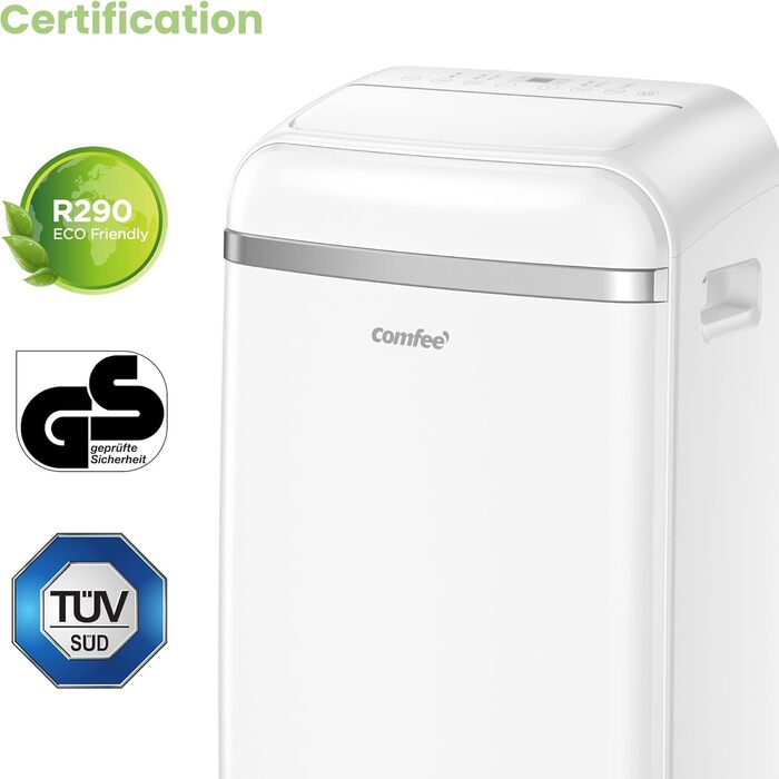 Мобільний кондиціонер Comfee Breezy Cool Pro 2.0, 7000 BTU (2kW), охолодження, вентиляція, осушення, керування через додаток, для приміщень до 68 м³