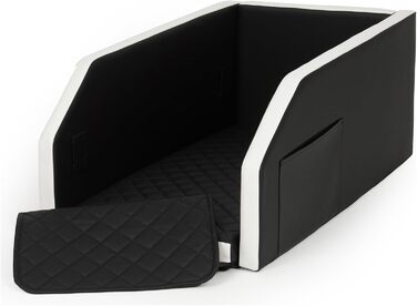 Автоматичне ліжко для собак у машину Velinda, 55x100 см, чорно-біле