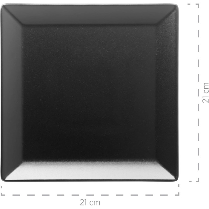MÄSER Manhattan City: Сервіз столовий на 6 осіб з порцеляни, чорний