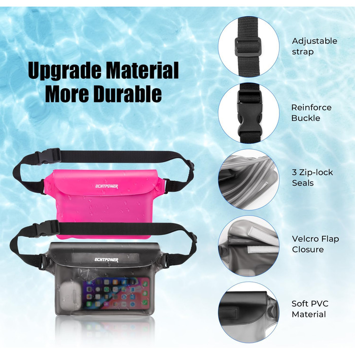 Накидка для шиї ECHTPower WPD-wasserdicht: водонепроникна, унісекс, рожево-чорна