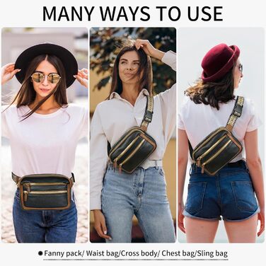 Чоловіча та жіноча поясна сумка з натуральної шкіри, універсальна сумка через плече, сумка на пояс, чорно-коричнева (10#)