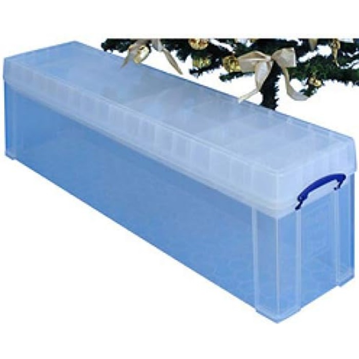 Really Useful Box, Really Useful Box Storage Box 77 Litre, transparent, plastic, colorless, 77 Litre (Pack of 1)