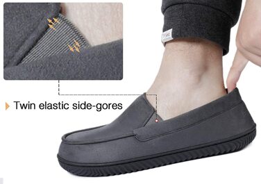 Чоловічі домашні тапочки RockDove Alexander з дихаючим фетровим підкладкою та антиковзкою підошвою з піни EVA, 42 EU, Колір: Вугільний