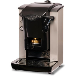 FABER COFFEE MACHINES | Slot Plast Model | POD Coffee Machine 44 mm | Adjustable Brass Pad Press (GRAY/BLACK)